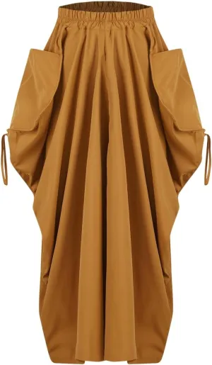 Juniors Skirts for Women Maxi Long Midi Knee High Boho Ruched High Cut Basic Skirts 2025 Trendy Y2K