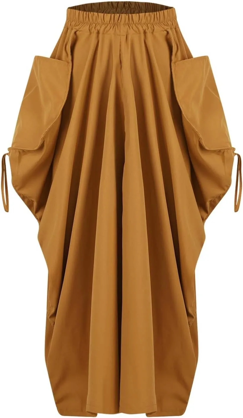 Juniors Skirts for Women Maxi Long Midi Knee High Boho Ruched High Cut Basic Skirts 2025 Trendy Y2K