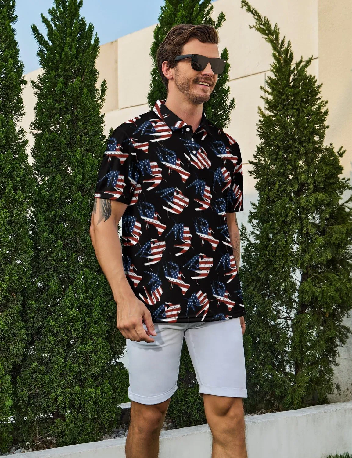 Jutdopt Men's Polo Shirts Golf Shirts Short Sleeve Shirt Golf Polo Shirts for Men Casual Outfit Tennis Shirt