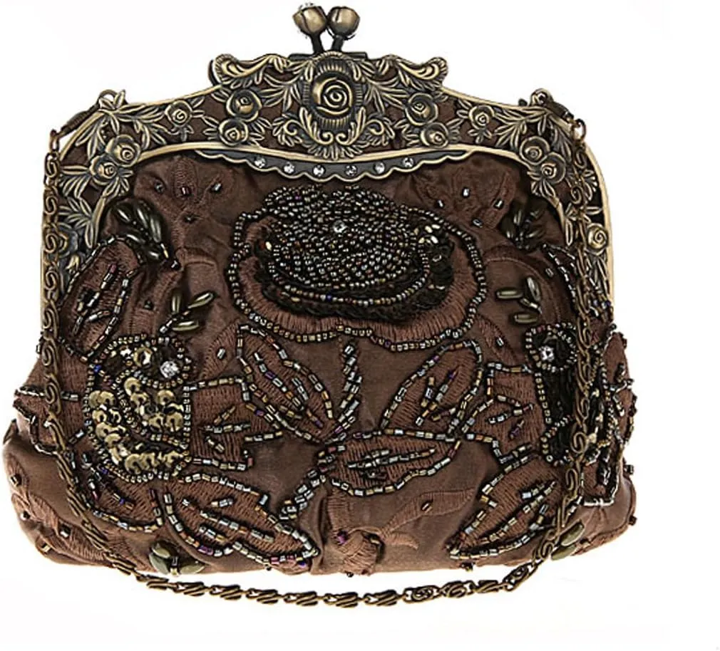 Ladies and Womens Vintage Sequins Handbag Handmade Beaded Evening Clutches Prom wedding Party
