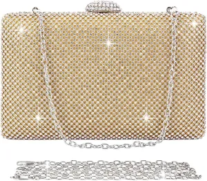 Ladies Sparkly Rhinestones Evening Clutches Women's Crystal Diamante Evening Bag Prom Wedding Handbag Party Purse