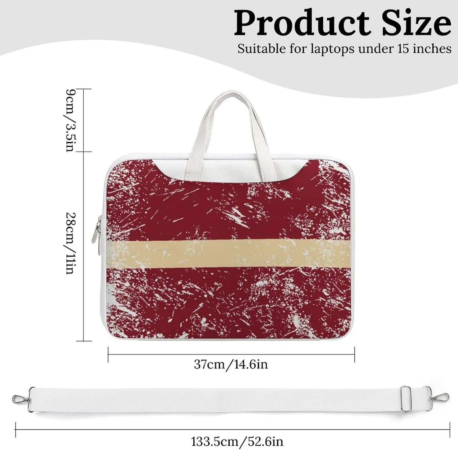 Latvia Vintage Flag Leather Bag Laptop Case Slim Water Resistant Computer Bags with Handle Briefcase for Work