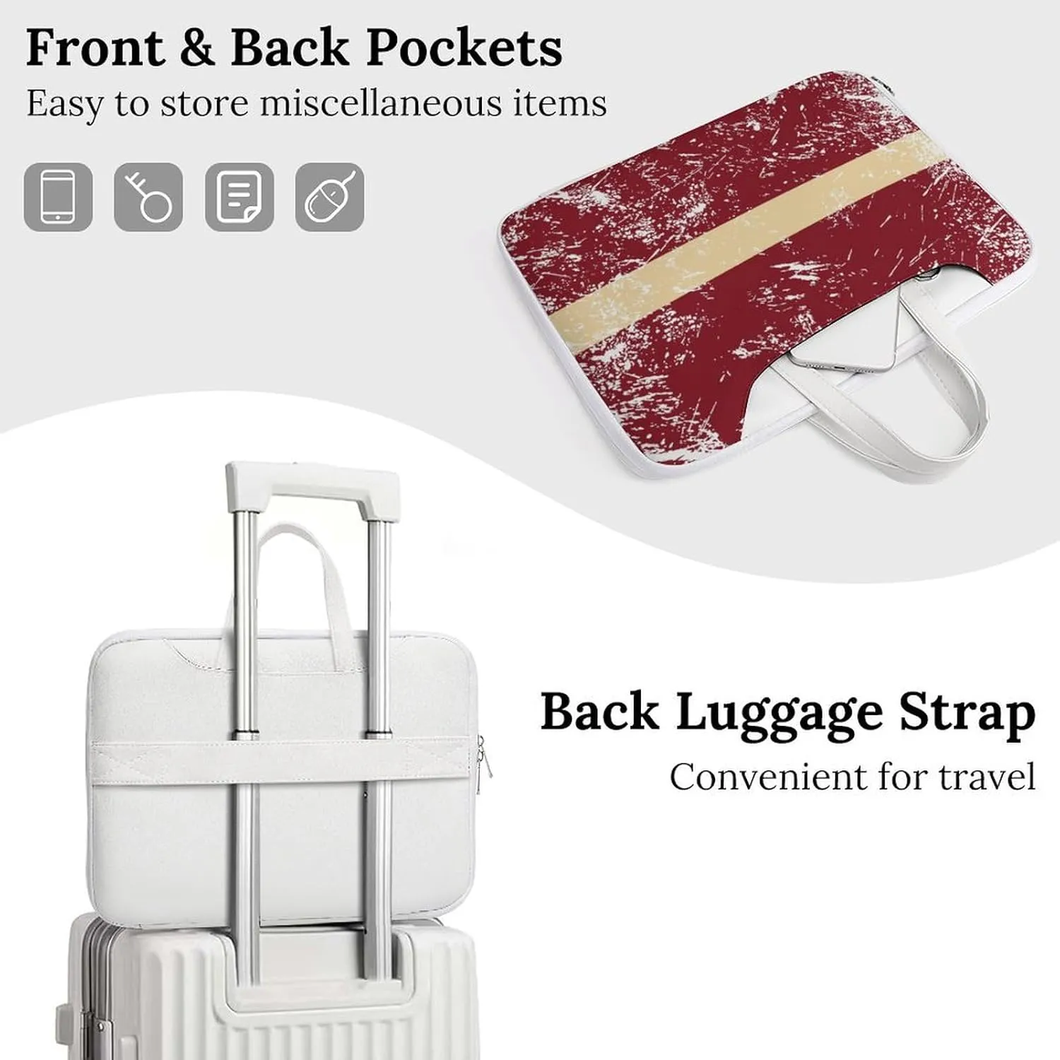 Latvia Vintage Flag Leather Bag Laptop Case Slim Water Resistant Computer Bags with Handle Briefcase for Work