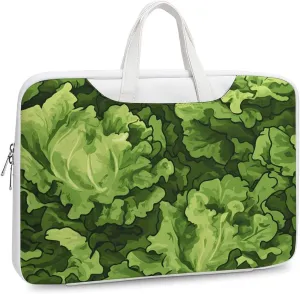 Lettuce Green Camouflage Leather Bag Laptop Case Slim Water Resistant Computer Bags with Handle Briefcase for Work
