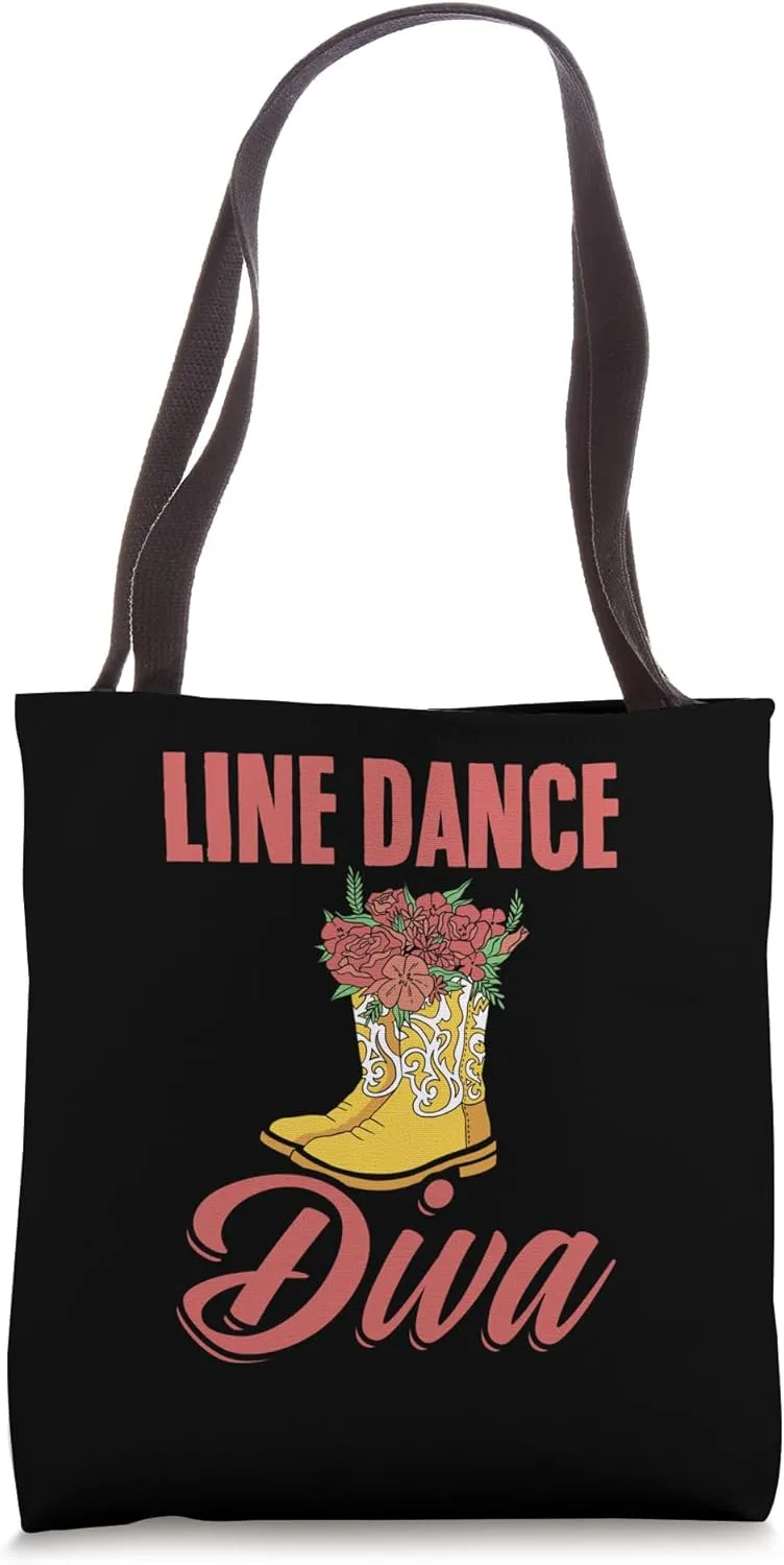 Line Dancing Country Music Dancing for Cowboys Tote Bag