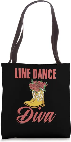 Line Dancing Country Music Dancing for Cowboys Tote Bag