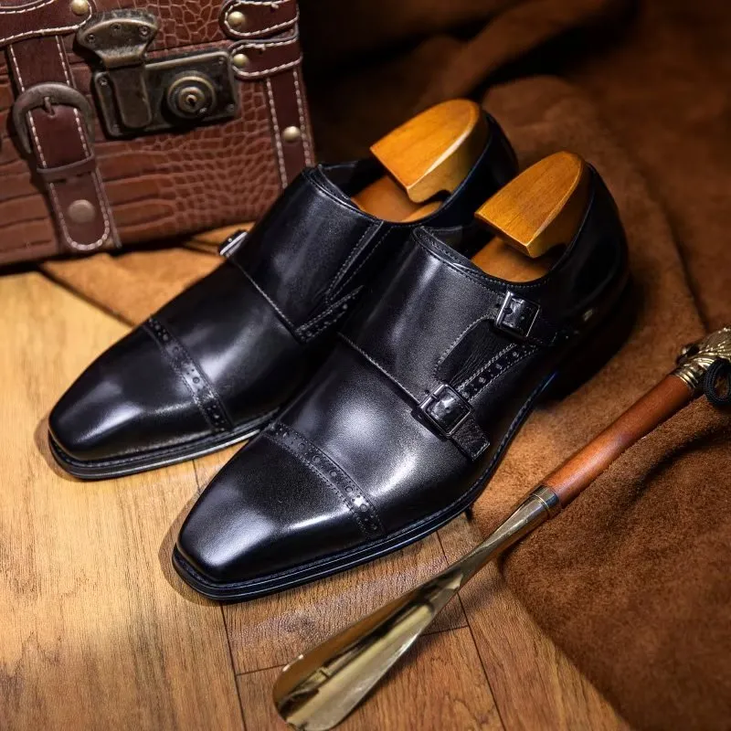 LuxeLeather Monkstraps Dress Shoes
