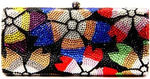 Luxury Crystal Evening Bag Handmade Gold Sequins Rhinestones Vintage Satin Lady Party Wedding Clutches Purse