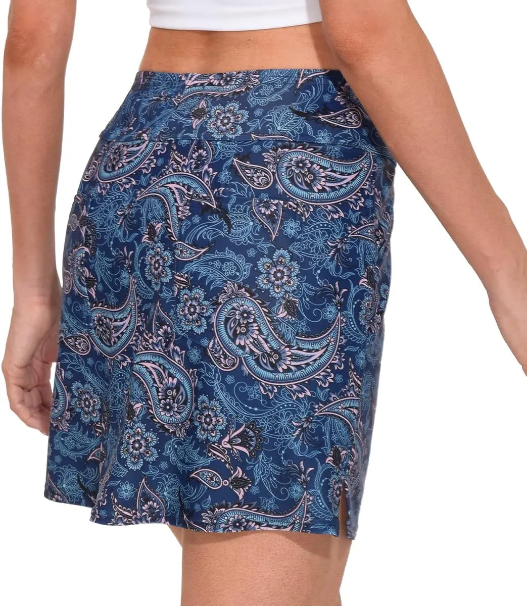 M MOTEEPI 16" Golf Skirt for Women Tennis Skirt with 4 Pockets High Waisted Athletic Skorts Skirts