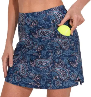 M MOTEEPI 16" Golf Skirt for Women Tennis Skirt with 4 Pockets High Waisted Athletic Skorts Skirts