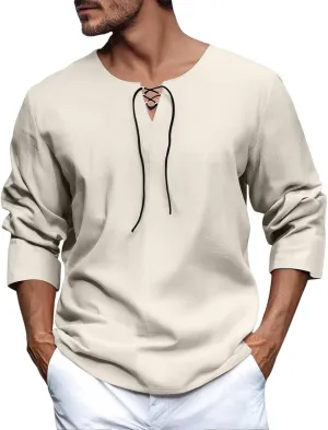 Men's Button Down Shirts Long SleeveV Neck Casual Shirts Lightweight Stretch Workout Undershirt Business Casual Tops