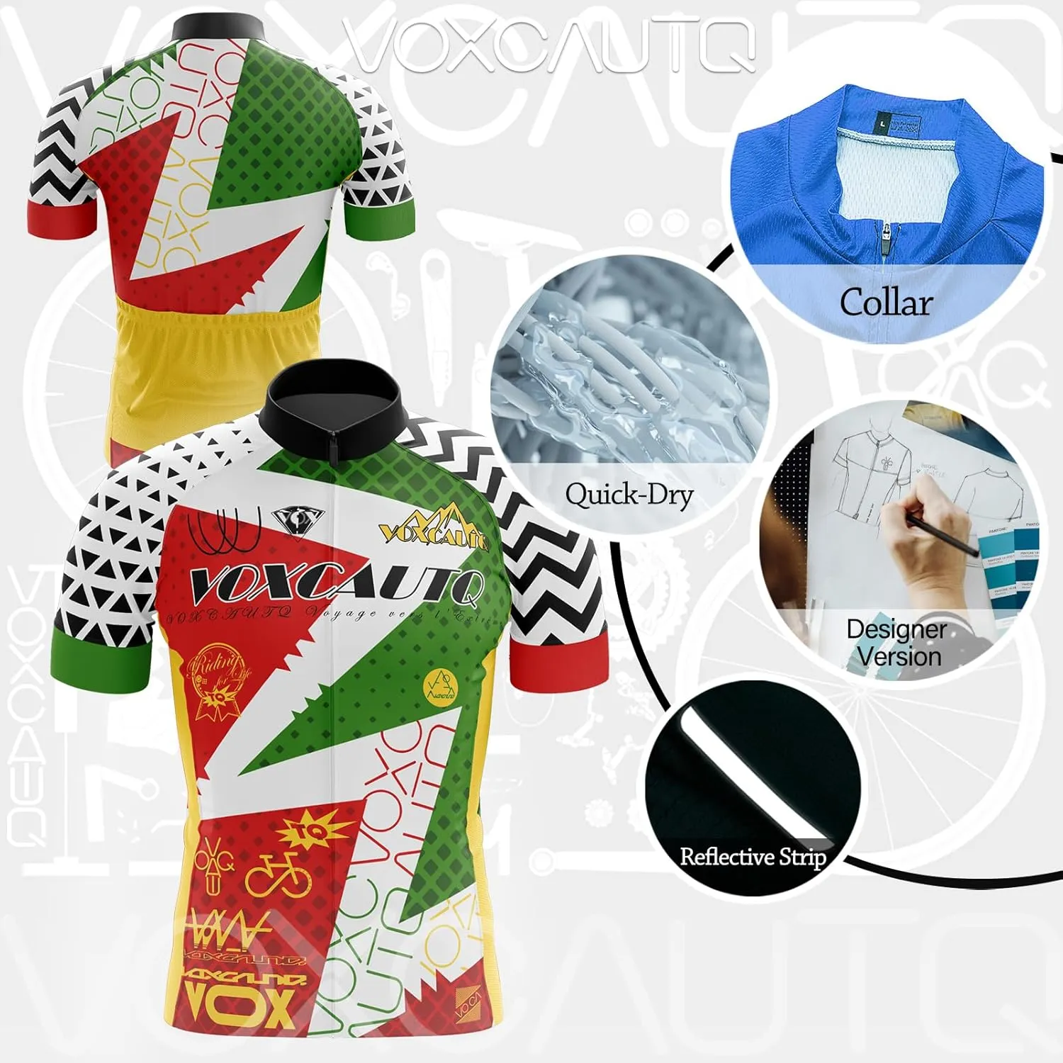 Men's Cycling Jersey Short Sleeve Set Cycling Jersey 3 Pockets Biking Shirt Quick Dry   Cycling Gloves