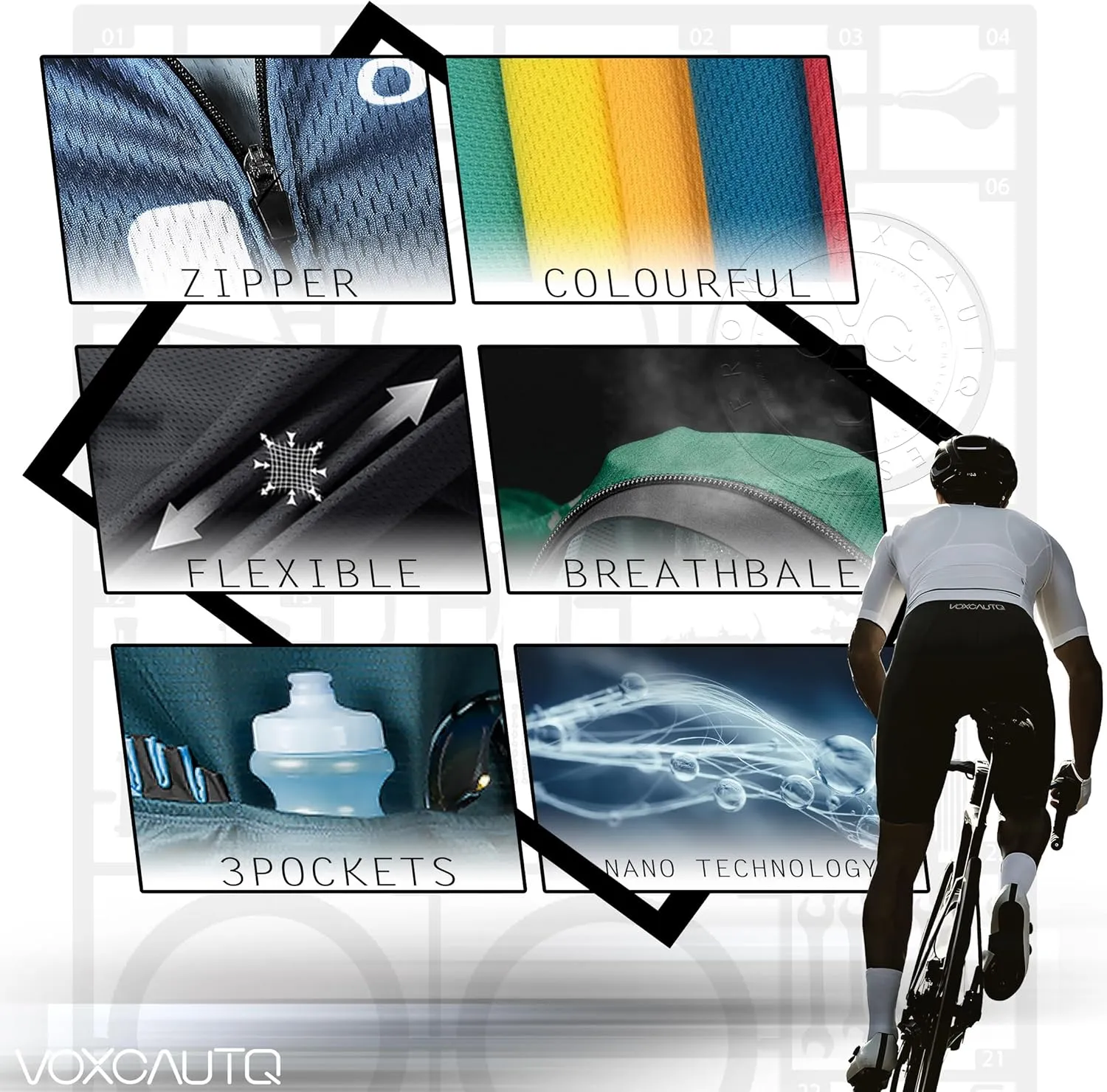 Men's Cycling Jersey Short Sleeve Set Cycling Jersey 3 Pockets Biking Shirt Quick Dry   Cycling Gloves