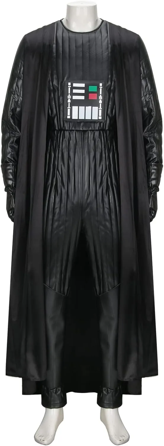 Mens Knight Costume Medieval Cosplay Outfit Battle Uniform Suit Adult Halloween Black Cloak Belt Full Set