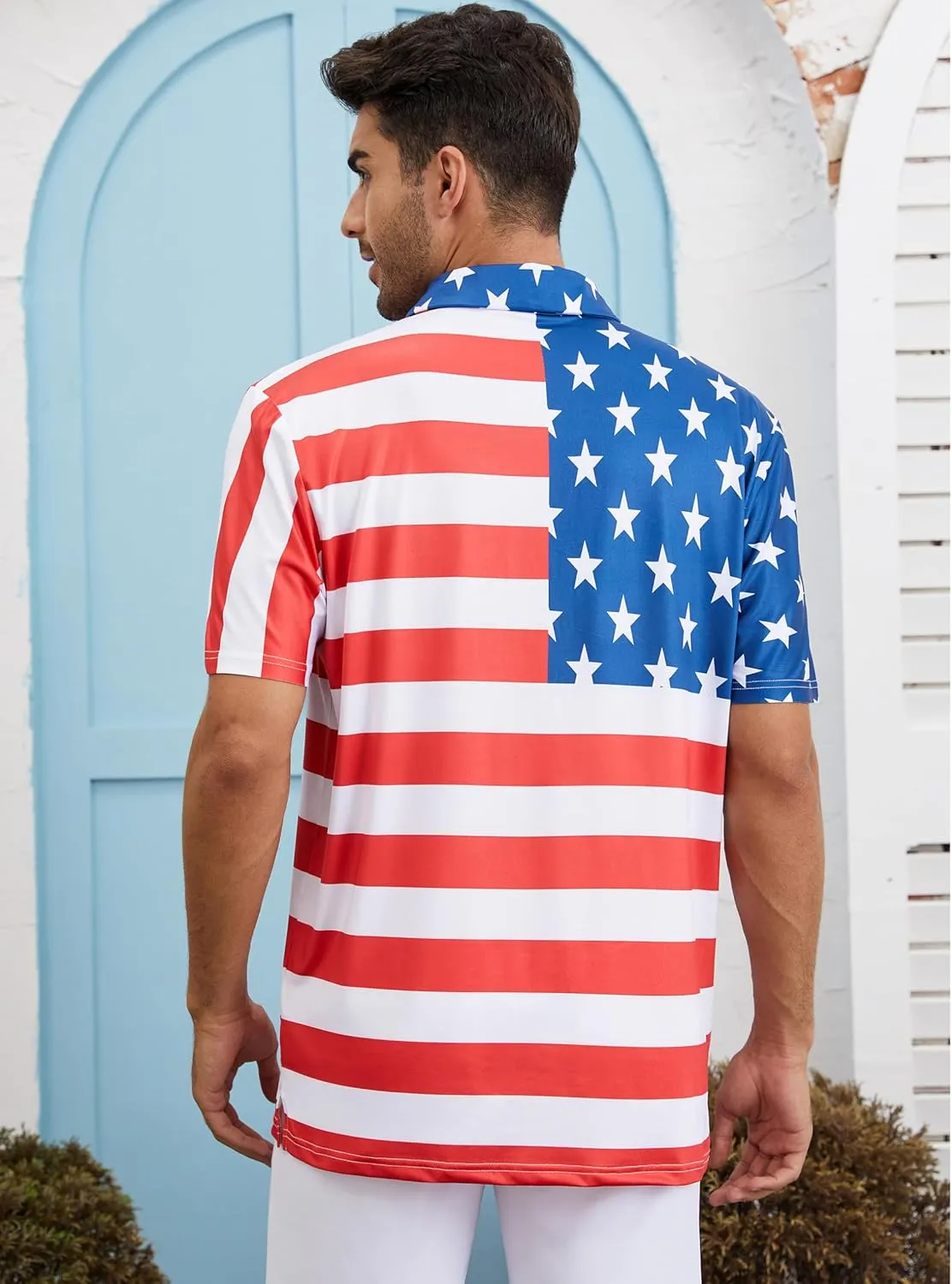 Mens Polo Shirts Short Sleeve Print Golf Shirts Gifts for Men