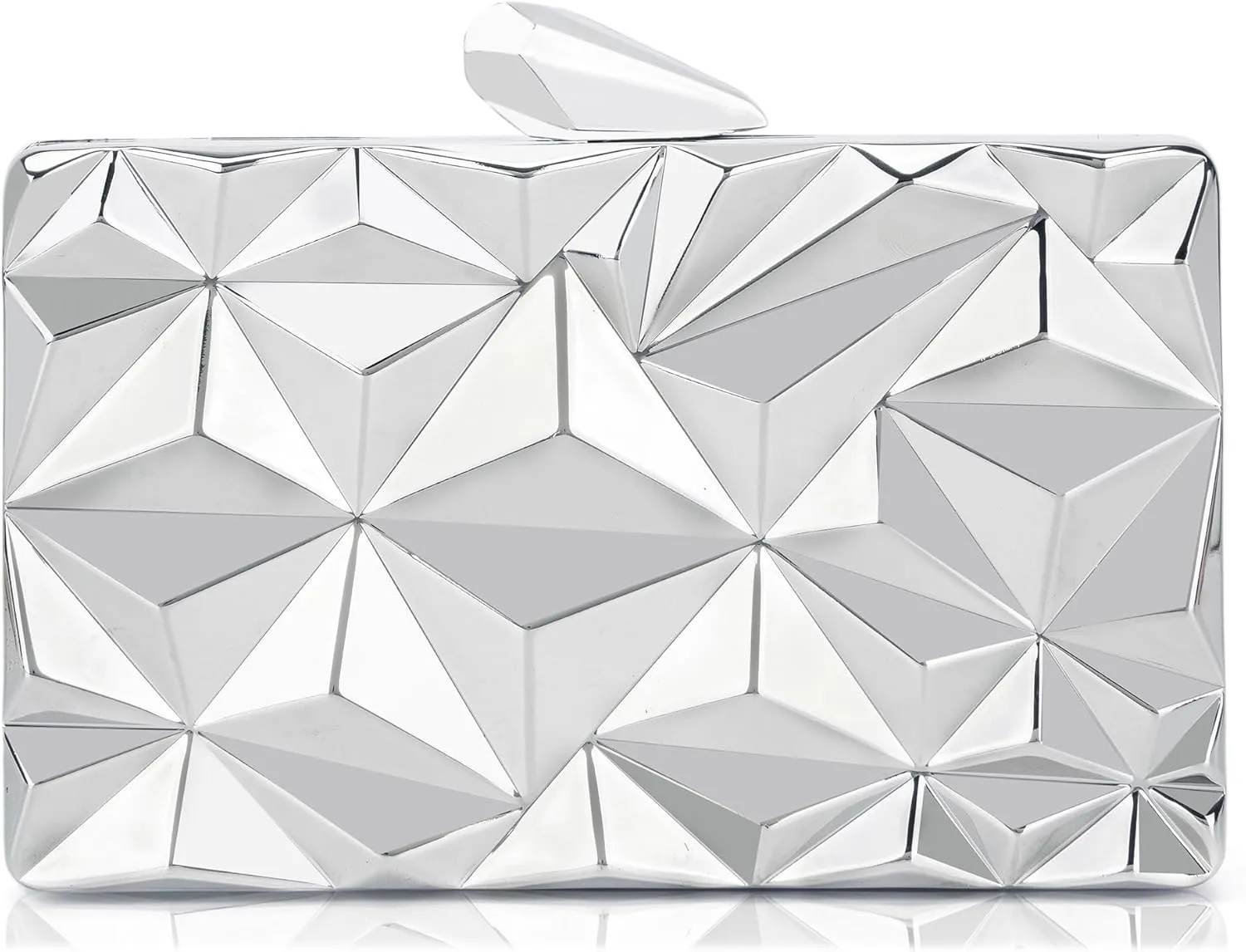 Milisente Women's Clutch Purses Metallic Bridal Party Geometric Evening Clutches Bags Cocktail Formal Handbags