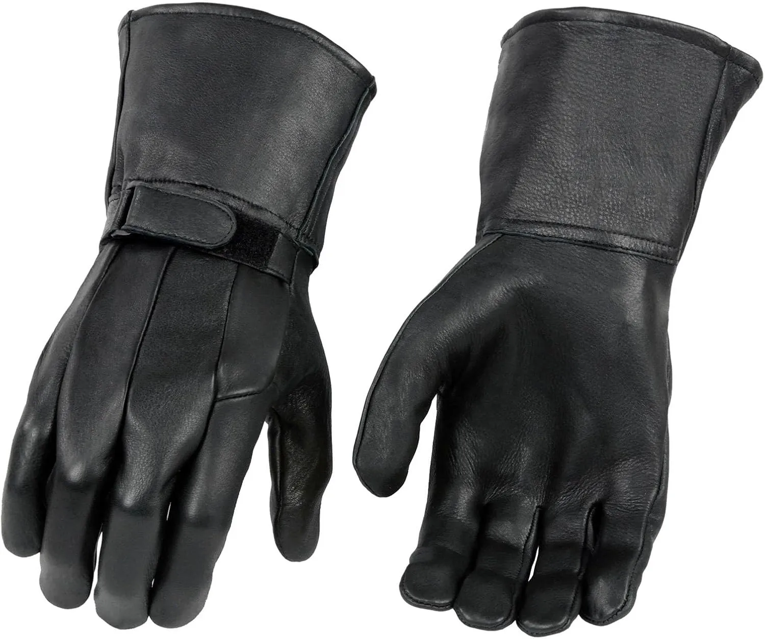 Milwaukee Leather Men's USA Deerskin Gauntlet Motorcycle Hand Gloves - Large