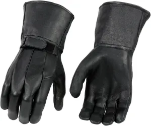 Milwaukee Leather Men's USA Deerskin Gauntlet Motorcycle Hand Gloves - Large