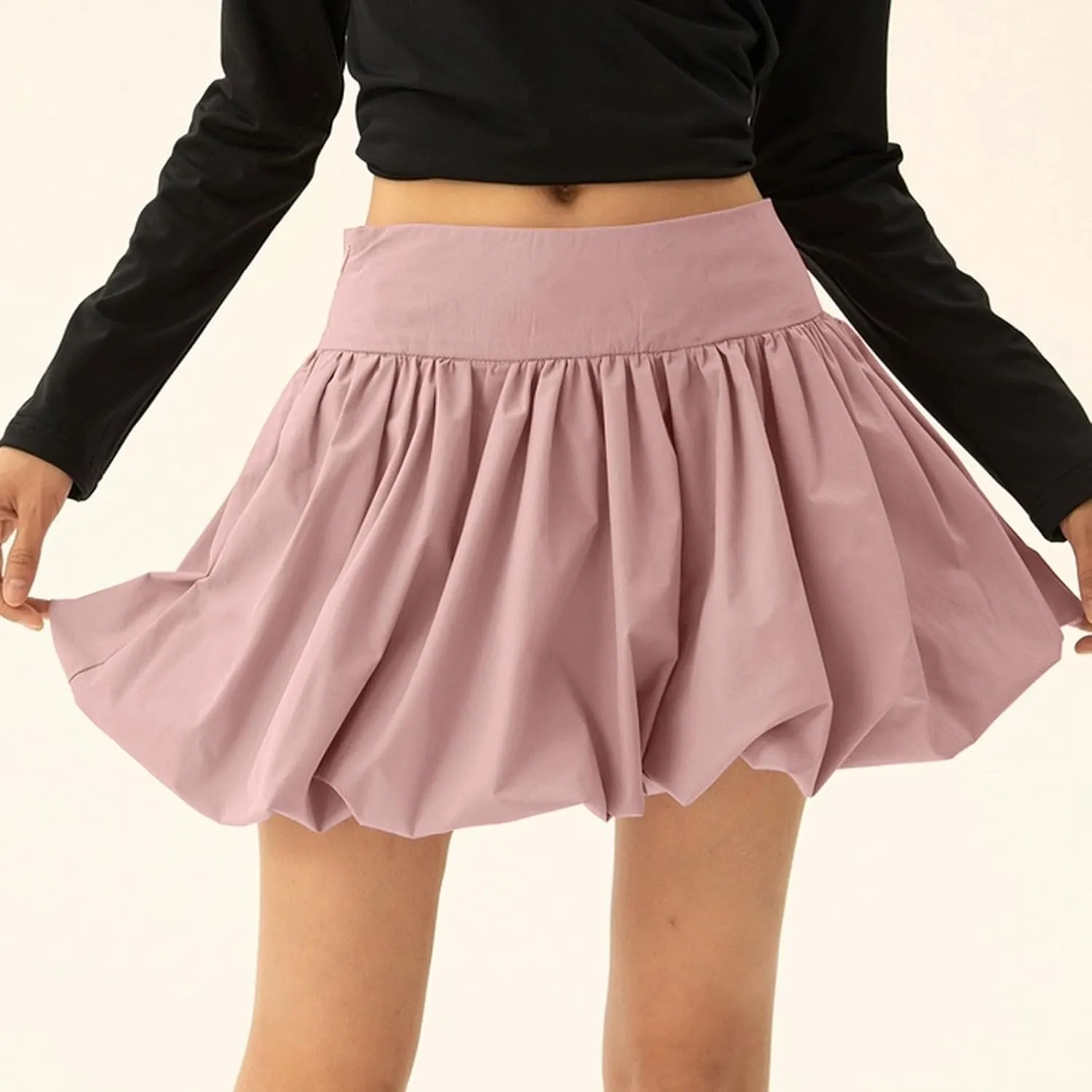 Mini Skirts for Women High Waisted Fashion Short Skirt Summer Lightweight Casual Skater Skirt Pleated Skirt