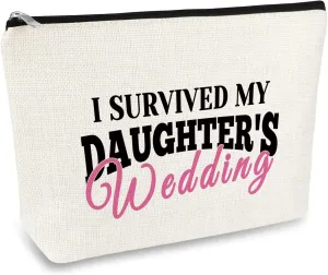 Mother Of The Bride Gift from Daughter Makeup Bag Wedding Gifts for Mother in Law Cosmetic Bag Pouch Wedding Keepsake Gift Engagement Announcement Bridal Shower Gifts for Bride's Mom