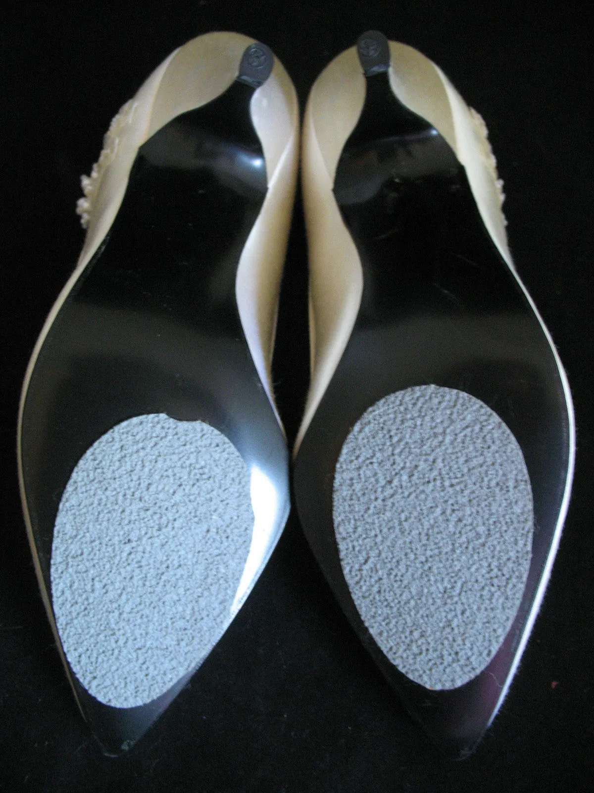 New Vintage Y2K 90s Peacocks Womens Pump Shoes High Heels Made USA Cream White