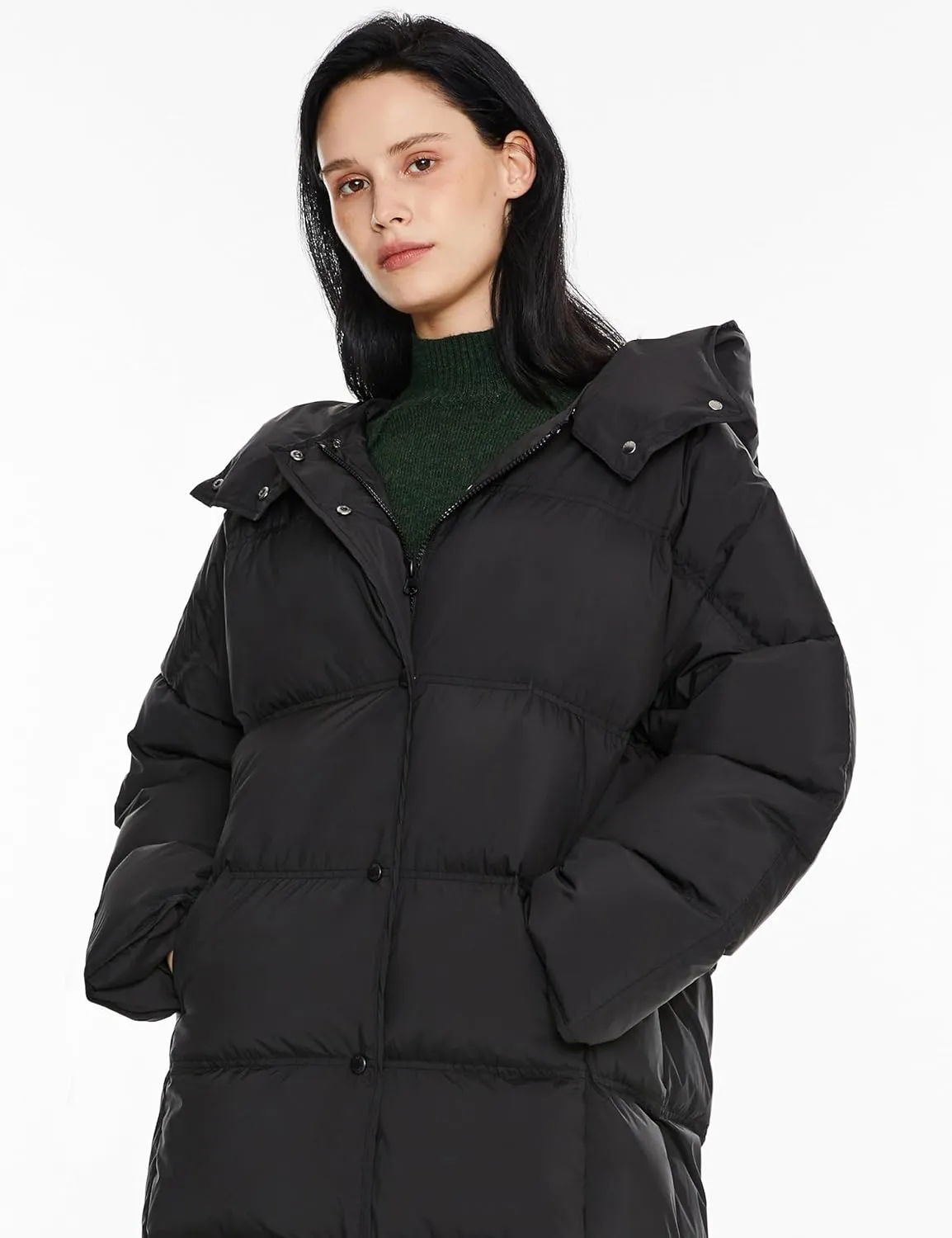 Orolay Women's Winter Down Jacket Puffy Puffer Jacket Warm Coat with Detachable Hood