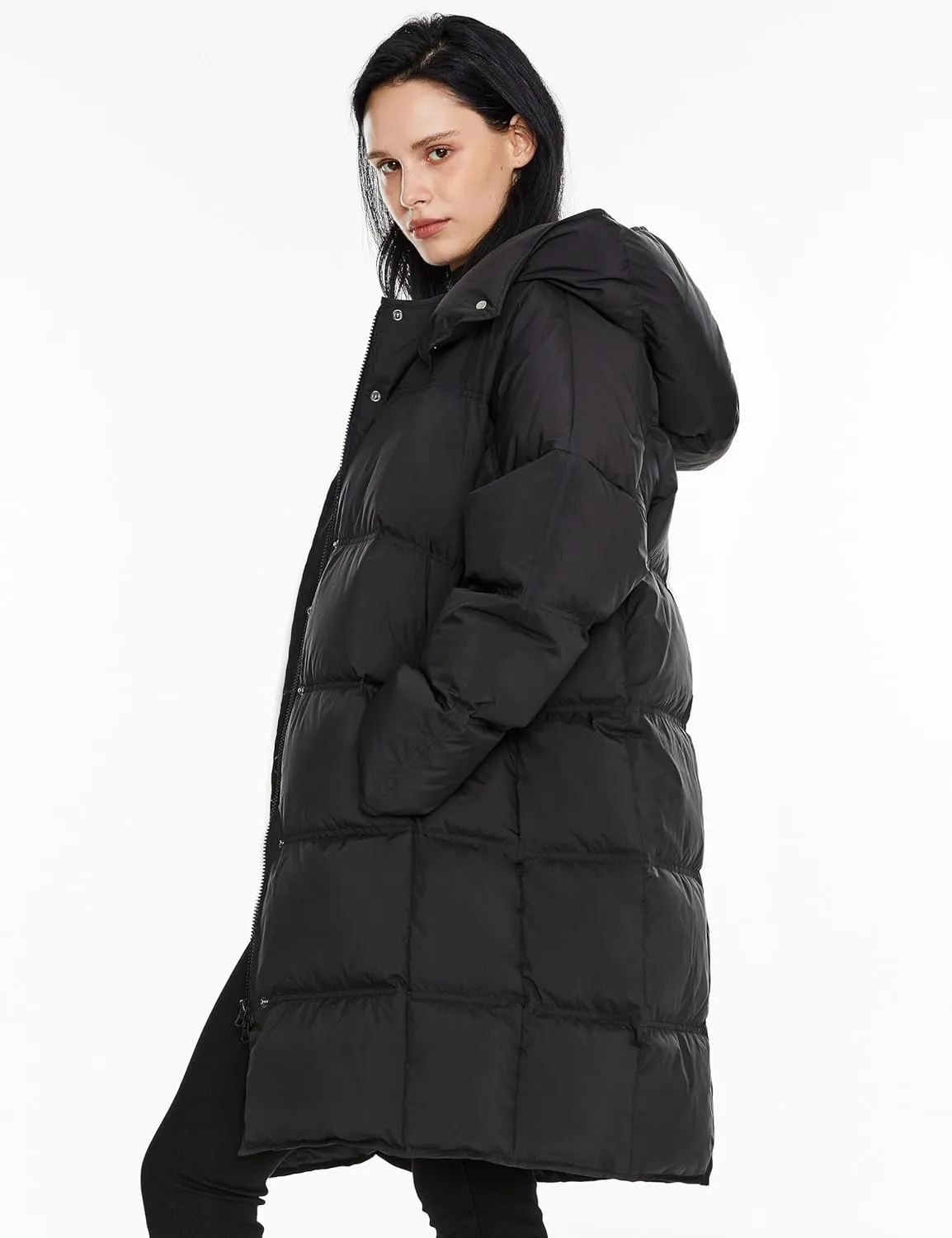 Orolay Women's Winter Down Jacket Puffy Puffer Jacket Warm Coat with Detachable Hood