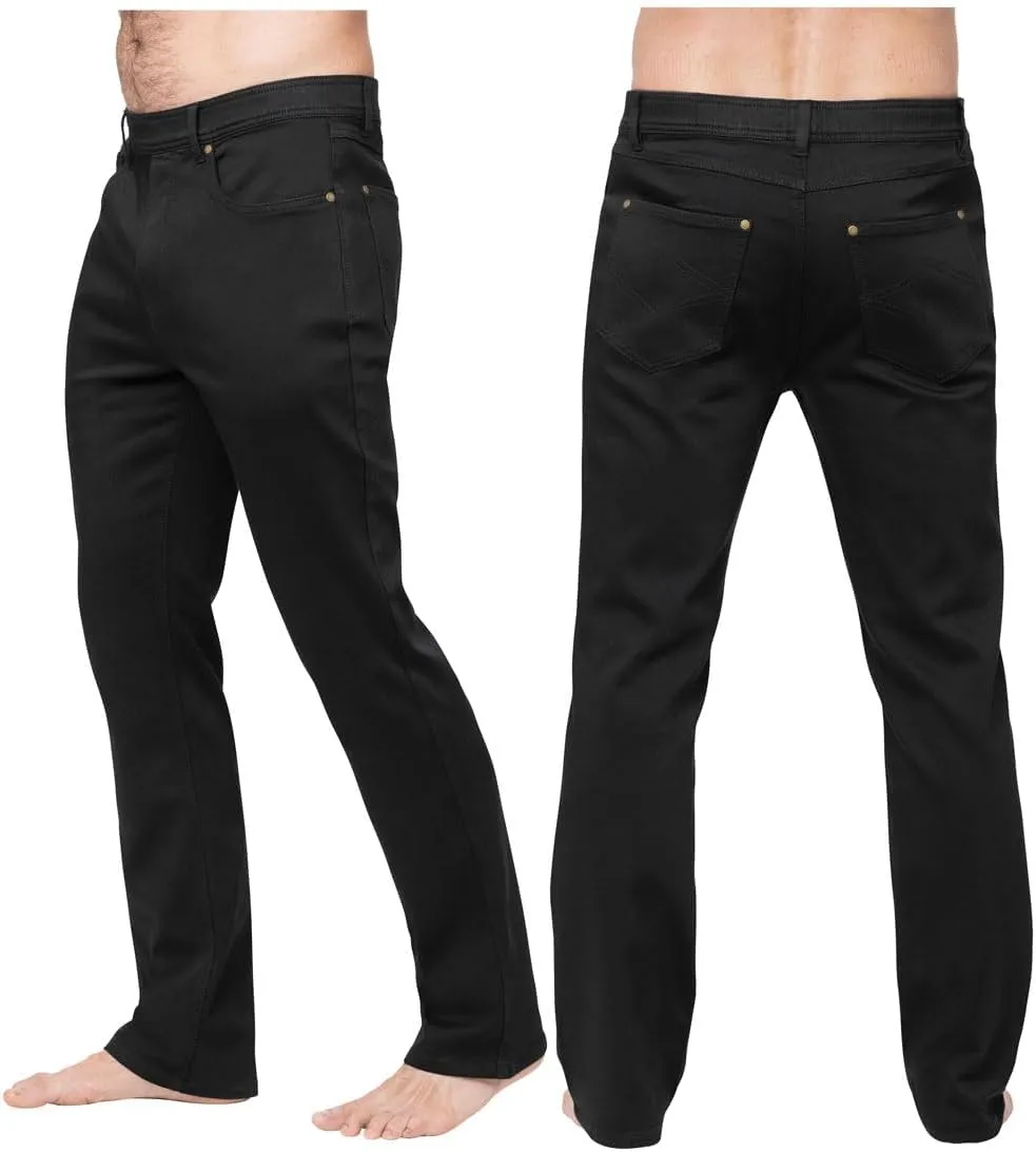 PajamaJeans Mens Pull On Jeans - Elastic Waist Pants Men - Pajama Jeans Denim Slim Straight Sweatpant Jeans Men Pull Up Jeans