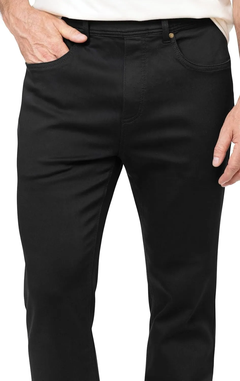 PajamaJeans Mens Pull On Jeans - Elastic Waist Pants Men - Pajama Jeans Denim Slim Straight Sweatpant Jeans Men Pull Up Jeans