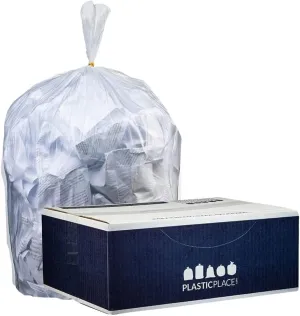 Plasticplace 12-16 Gallon Recycling Trash Bags,200 Count (Pack of 1)