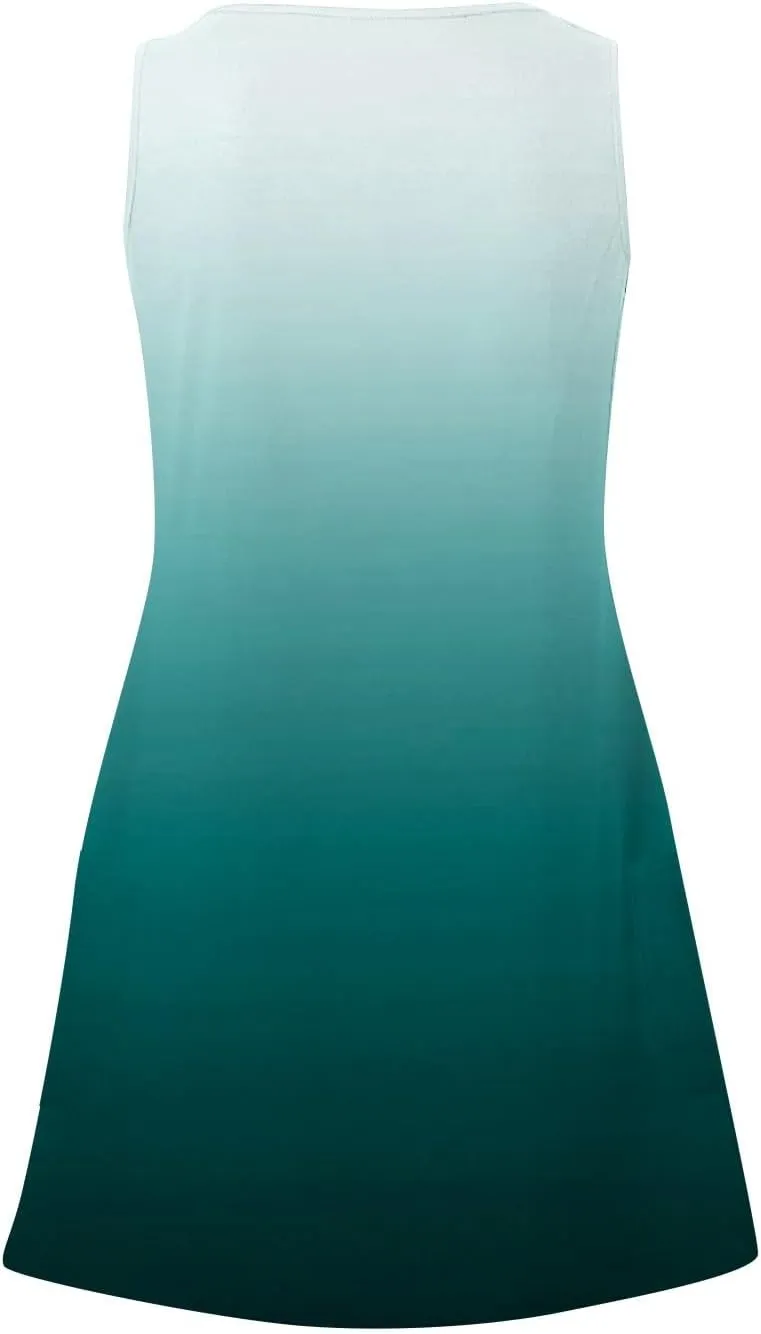 Plus Size Sundresses for Women 2025 Short Casual V Neck Sleeveless Tank Dress with Pockets Summer Comfy Boho Beach Dress