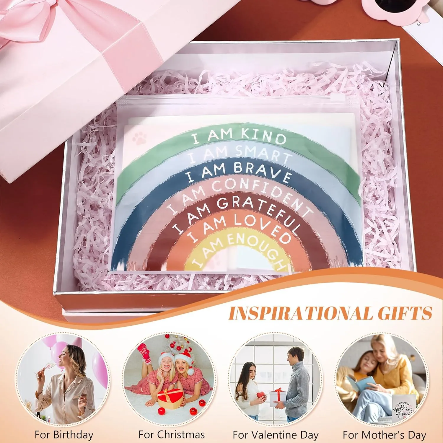 Reginary 100 Pcs Inspirational Gifts for Girls Women Travel Cheer Makeup Bag Bulk Loved Quotes Cosmetic Bags with Zipper Thank You Encouragement Birthday Gift Bag(Inspirational)