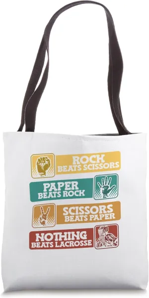 Rock Paper Scissors Lacrosse Goalie Lax Legend Lacrosse Tote Bag
