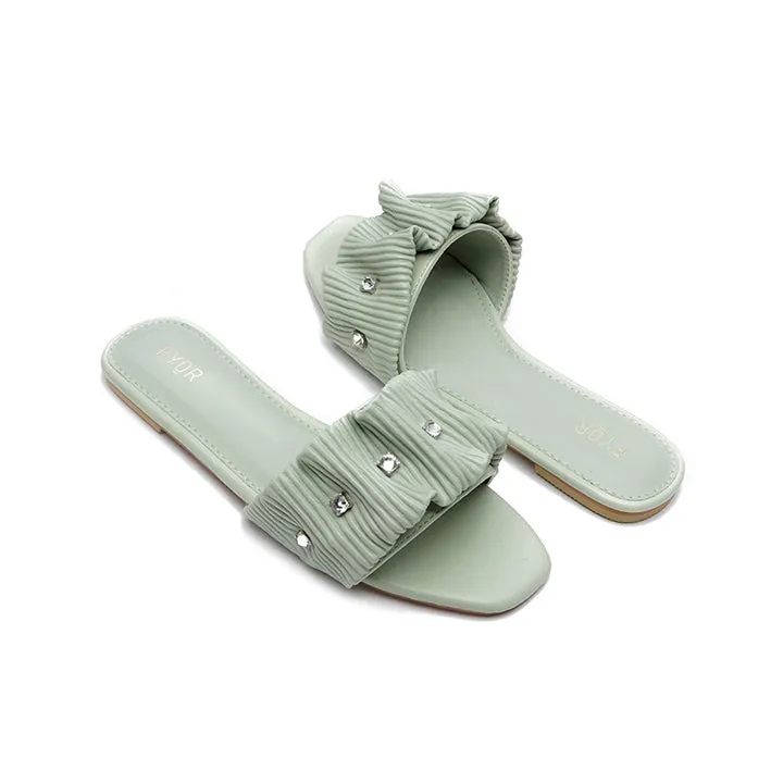 Ruched Slide Sandal MY 220