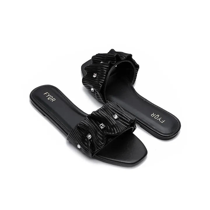 Ruched Slide Sandal MY 220
