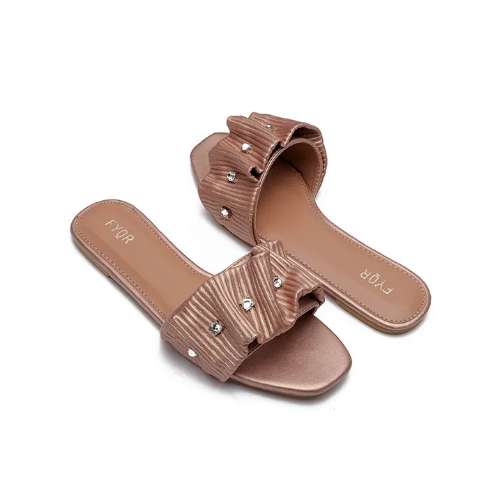 Ruched Slide Sandal MY 220