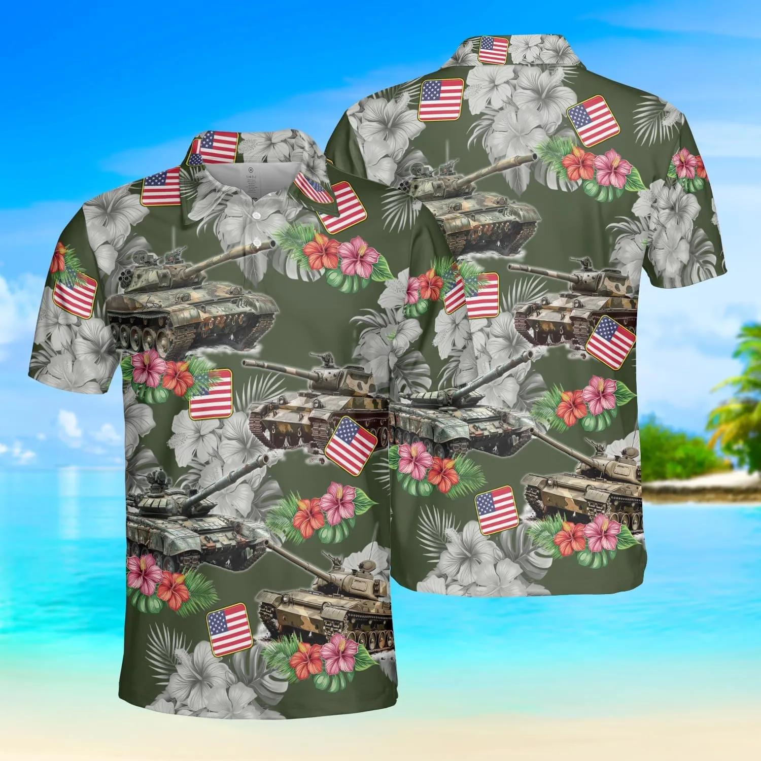 Soldier Golf Polo Shirts for Men - Veteran Mens Polo Shirts Short Sleeve Regular Fit Series 127