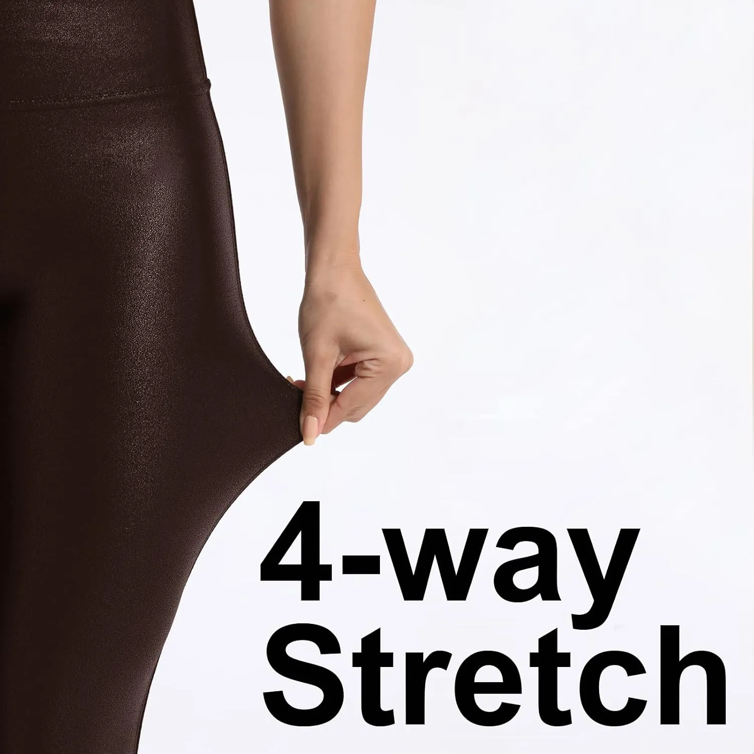 Tagoo Faux Leather Leggings for Women Tummy Control Dressy Leggings High Waisted Pleather Pants Disco Outfits