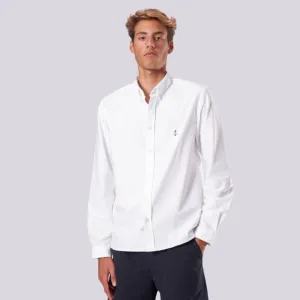 Teles Embroidered Logo Shirt (White   Navy Logo)
