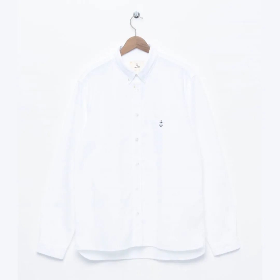 Teles Embroidered Logo Shirt (White   Navy Logo)