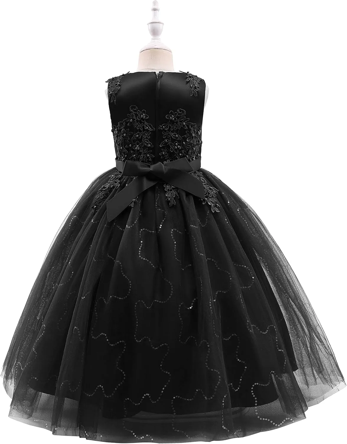 Weileenice Little/Big Girls Lace Bridesmaid Dress Flower Kid Wedding Ball Gown Toddler Princess Pageant Evening Dresses