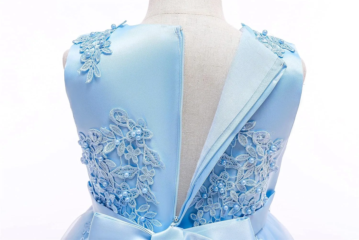 Weileenice Little/Big Girls Lace Bridesmaid Dress Flower Kid Wedding Ball Gown Toddler Princess Pageant Evening Dresses