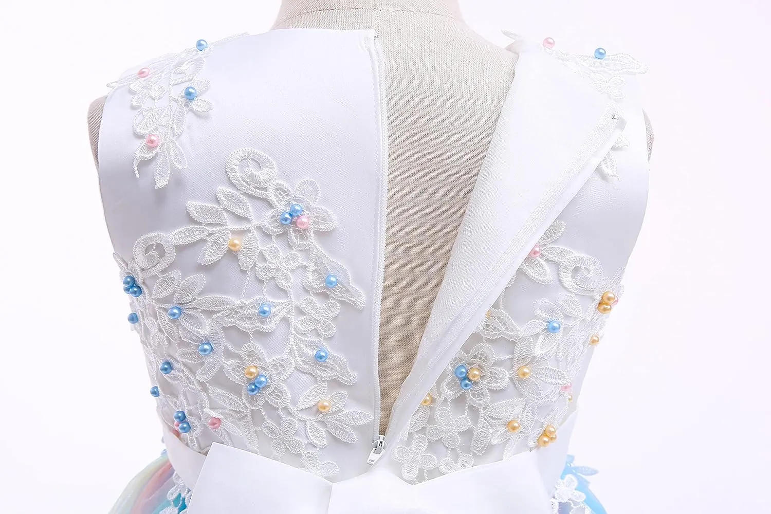 Weileenice Little/Big Girls Lace Bridesmaid Dress Flower Kid Wedding Ball Gown Toddler Princess Pageant Evening Dresses