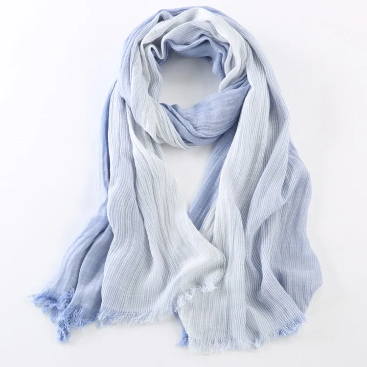 West Louis Plaid Woven Wrinkled Scarf