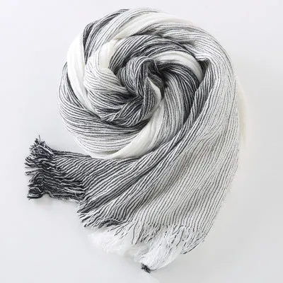 West Louis Plaid Woven Wrinkled Scarf