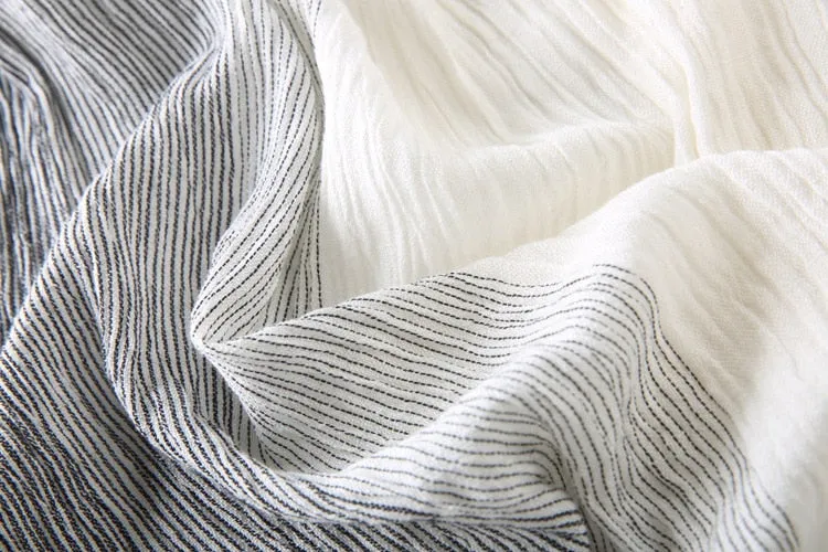 West Louis Plaid Woven Wrinkled Scarf