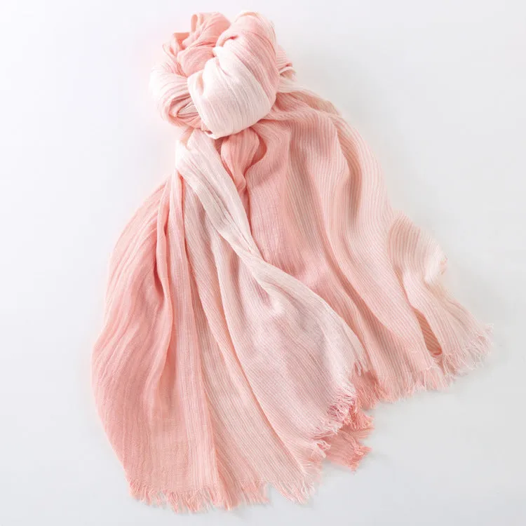 West Louis Plaid Woven Wrinkled Scarf