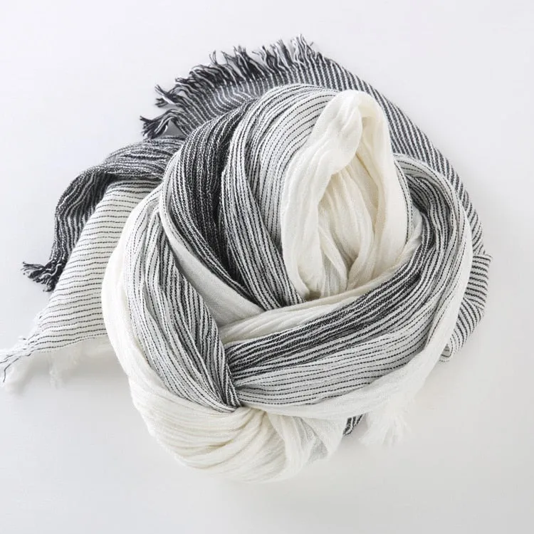West Louis Plaid Woven Wrinkled Scarf
