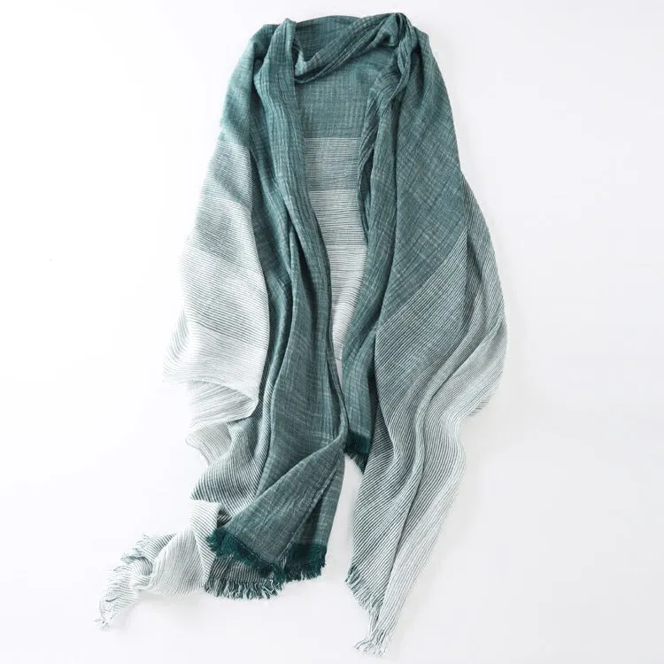 West Louis Plaid Woven Wrinkled Scarf