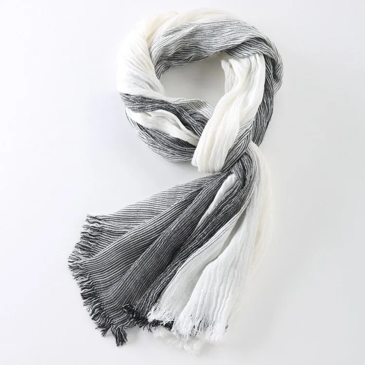 West Louis Plaid Woven Wrinkled Scarf